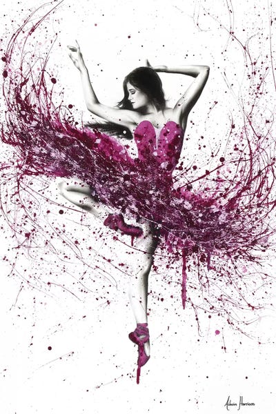 Kids Inspirational Art: Royal Rubellite Ballerina by Ashvin Harrison