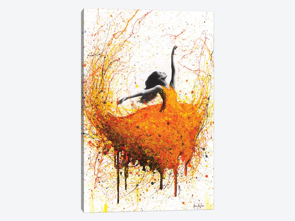 Tangelo Fire Dance by Ashvin Harrison 1-piece Canvas Print