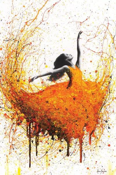 Kids Inspirational Art: Tangelo Fire Dance by Ashvin Harrison
