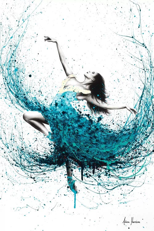 Teal Dancer by Ashvin Harrison wall art