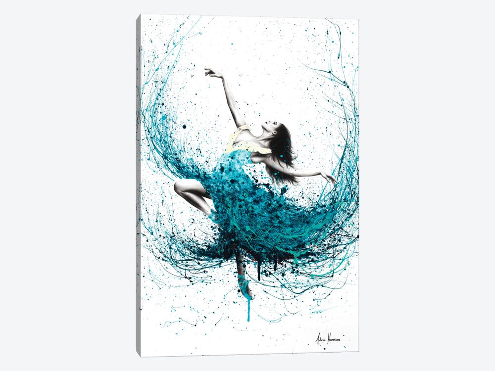 Teal Dancer by Ashvin Harrison 1-piece Canvas Print