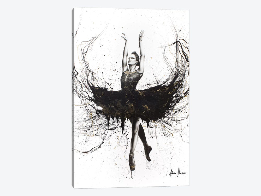 The Black Swan by Ashvin Harrison 1-piece Canvas Art Print
