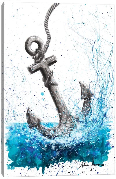 Drift and Anchor Canvas Art Print - Kids Nautical & Ocean Life Art