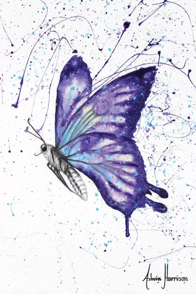 Hyper-Realistic & Detailed Drawings: Lavender Butterfly by Ashvin Harrison