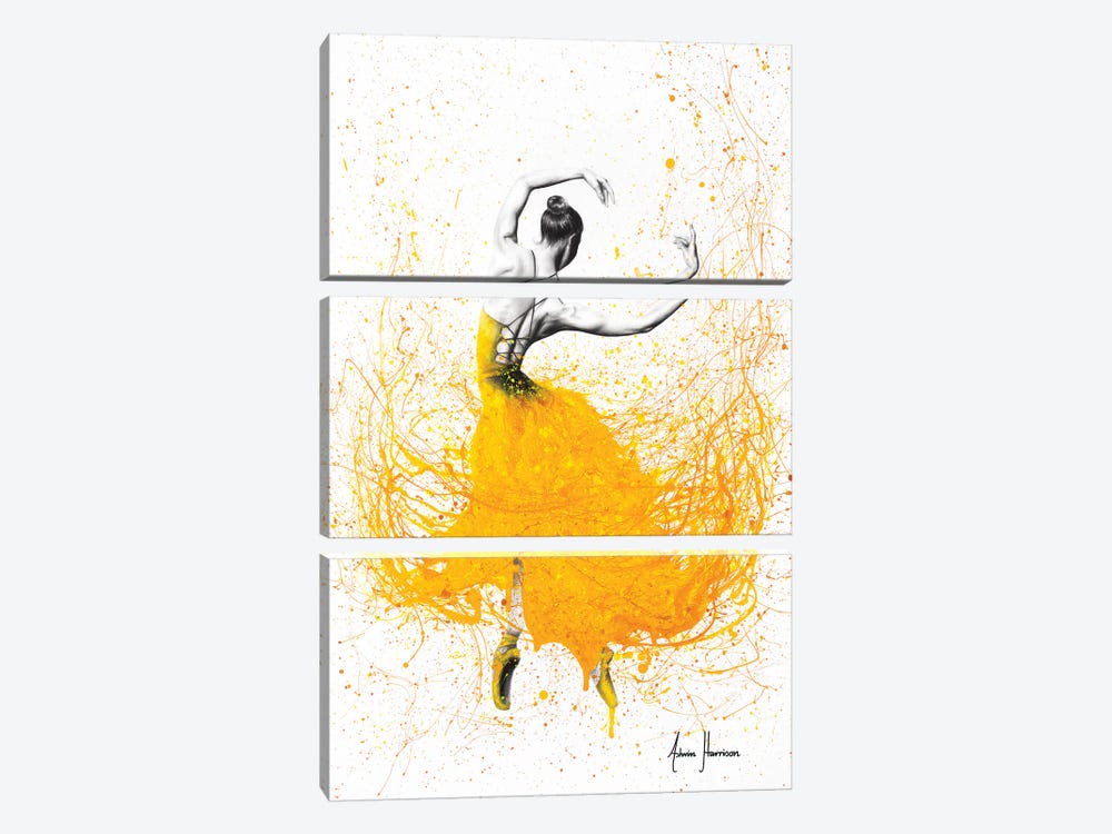 Daisy Dance by Ashvin Harrison 3-piece Canvas Art Print