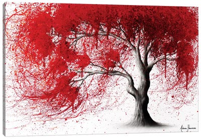 Western Iron Tree Canvas Art Print - Red Art
