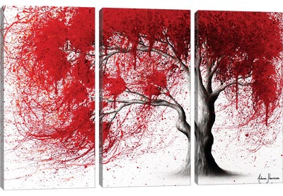 Western Iron Tree Canvas Art Print - 3-Piece Tree Art