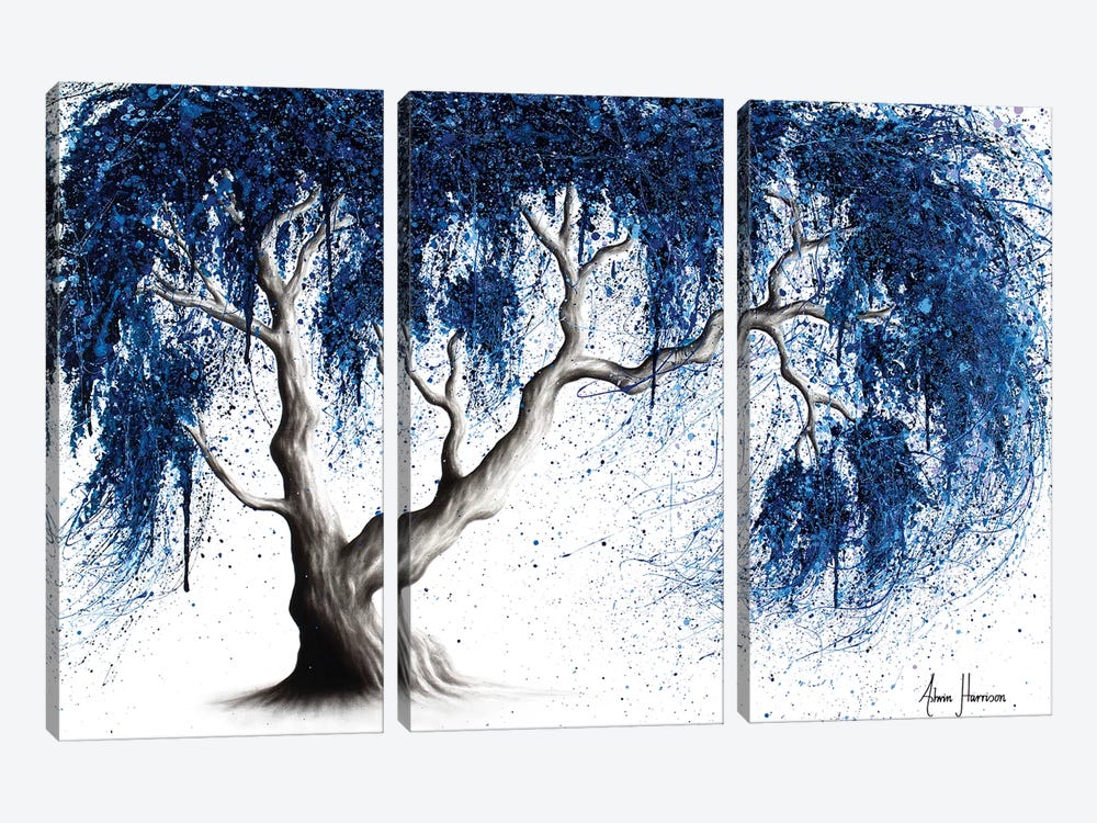 Blue Dream Tree by Ashvin Harrison 3-piece Canvas Print