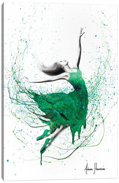 Healing Hills Dancer Canvas Art Print - Hyper-Realistic & Detailed Drawings