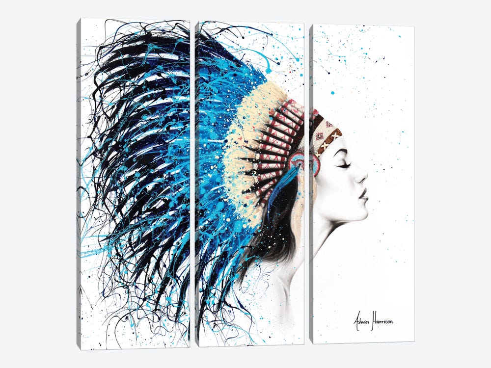 Her Feathers by Ashvin Harrison 3-piece Art Print