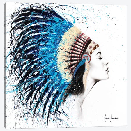 Her Feathers Canvas Print #VIN325} by Ashvin Harrison Canvas Art Print