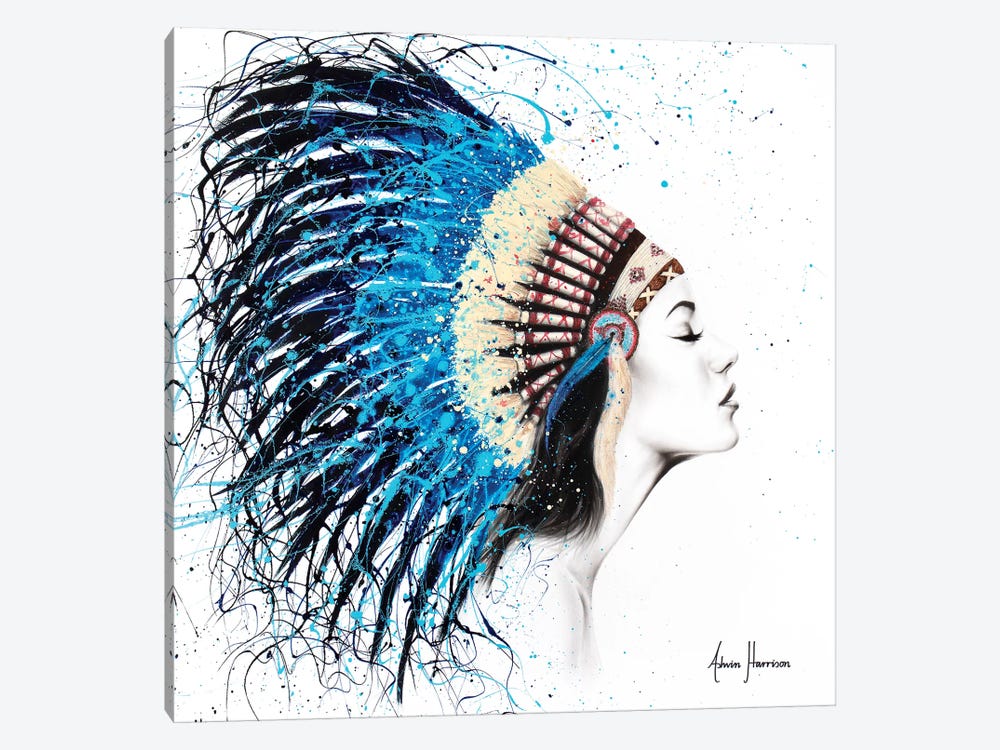 Her Feathers by Ashvin Harrison 1-piece Canvas Art Print