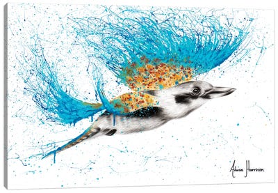 Clever Kookaburra Canvas Art Print - Kingfishers