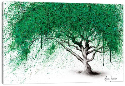 Green Breeze Tree Canvas Art Print - Willow Tree Art