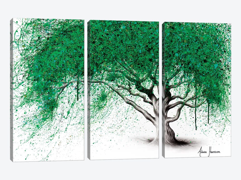 Green Breeze Tree 3-piece Art Print