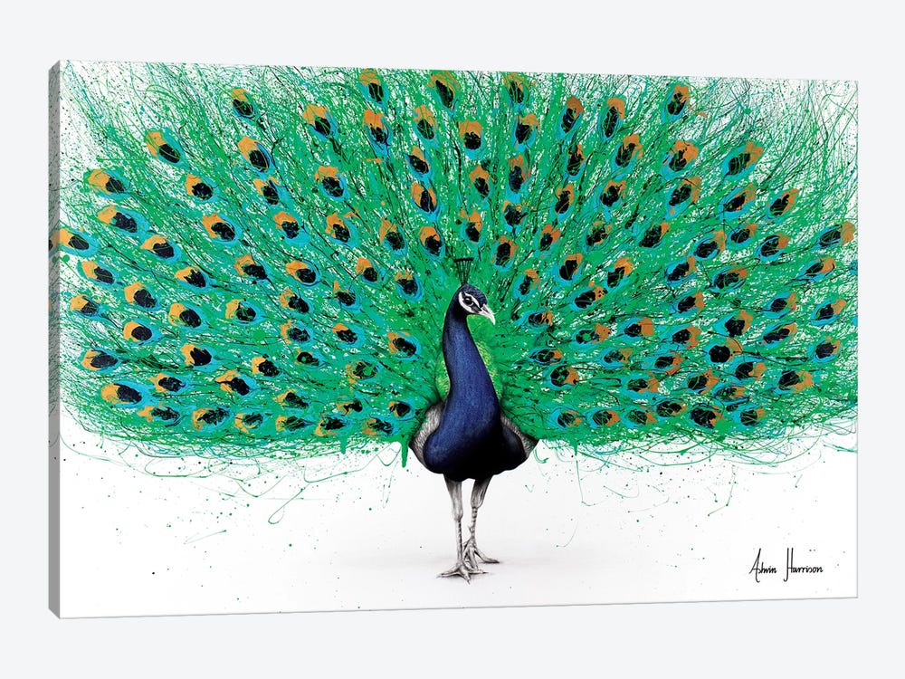 Proud Peacock by Ashvin Harrison 1-piece Canvas Art Print