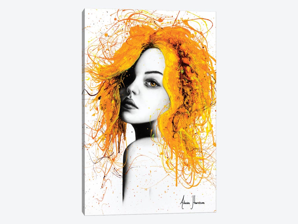 Sunflower Girl by Ashvin Harrison 1-piece Canvas Print