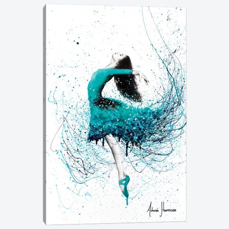 Turquoise Ocean Dancer Canvas Print #VIN375} by Ashvin Harrison Canvas Artwork