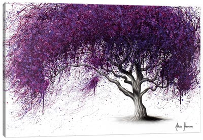 Violet Shadows Canvas Art Print - Hyper-Realistic & Detailed Drawings