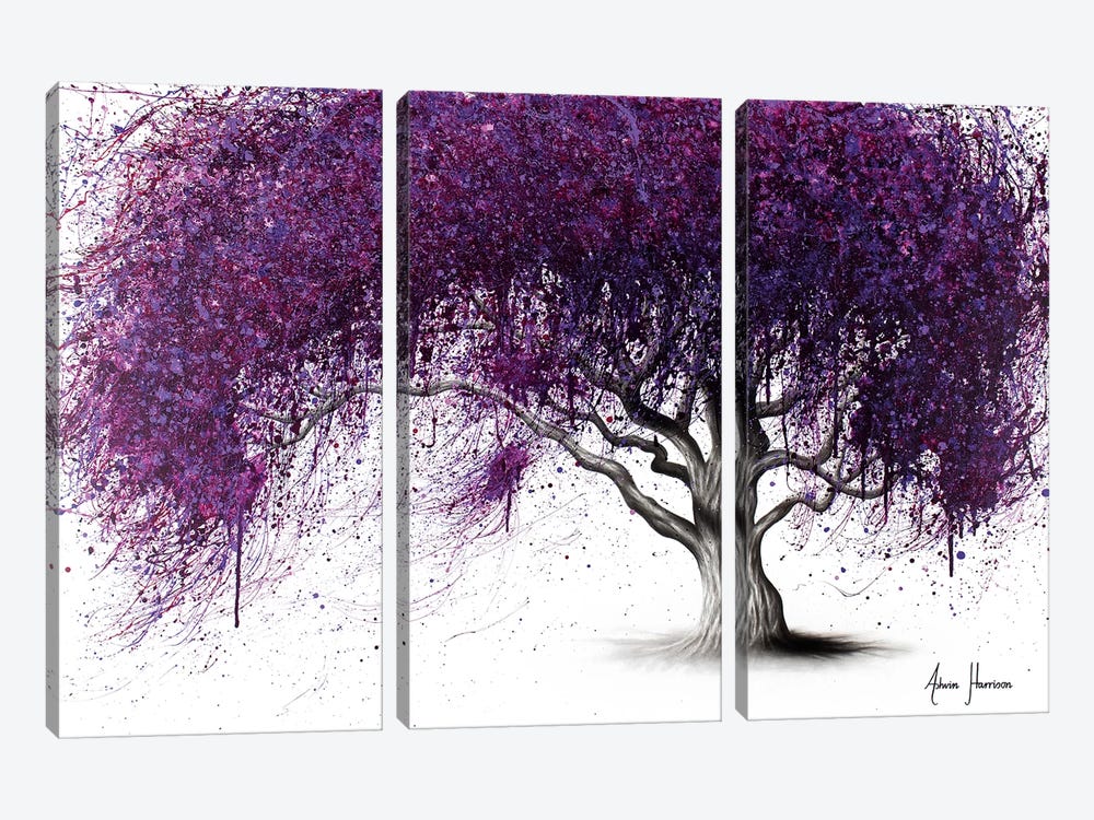 Violet Shadows by Ashvin Harrison 3-piece Canvas Wall Art