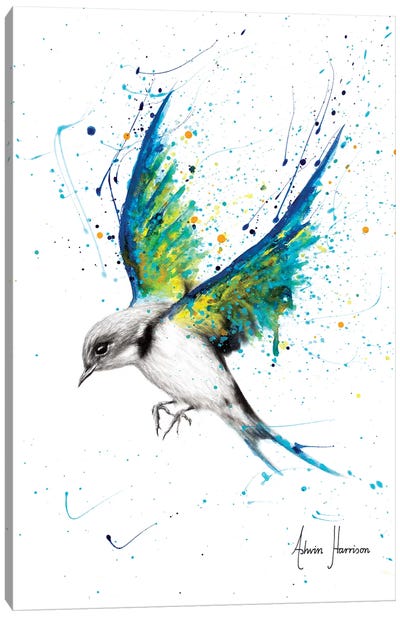 Within A Lake Canvas Art Print - Hummingbird Art
