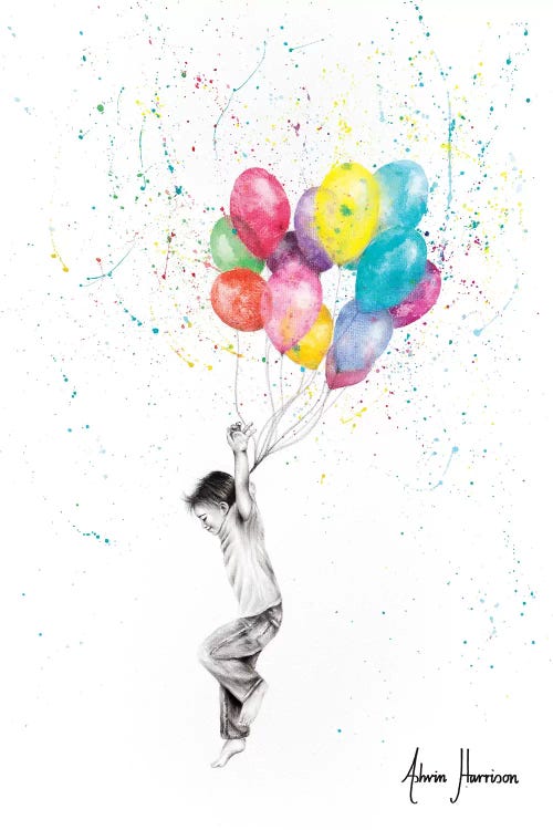 Joy Of Balloon Boy by Ashvin Harrison wall art