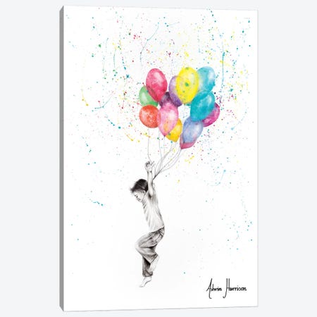 Joy Of Balloon Boy Canvas Print #VIN388} by Ashvin Harrison Canvas Wall Art