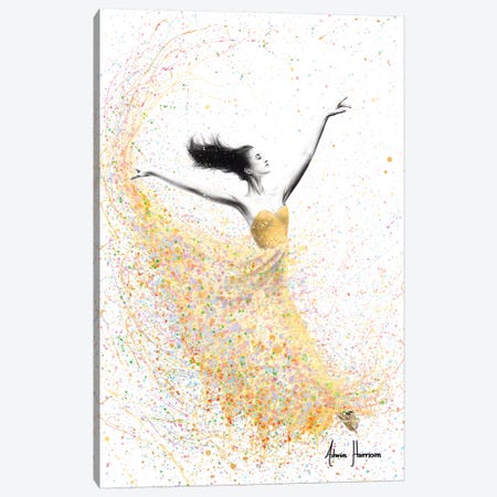 Golden Shimmer Dance Canvas Print #VIN418} by Ashvin Harrison Canvas Artwork