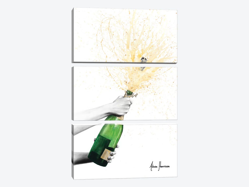 Champagne Celebration by Ashvin Harrison 3-piece Canvas Print