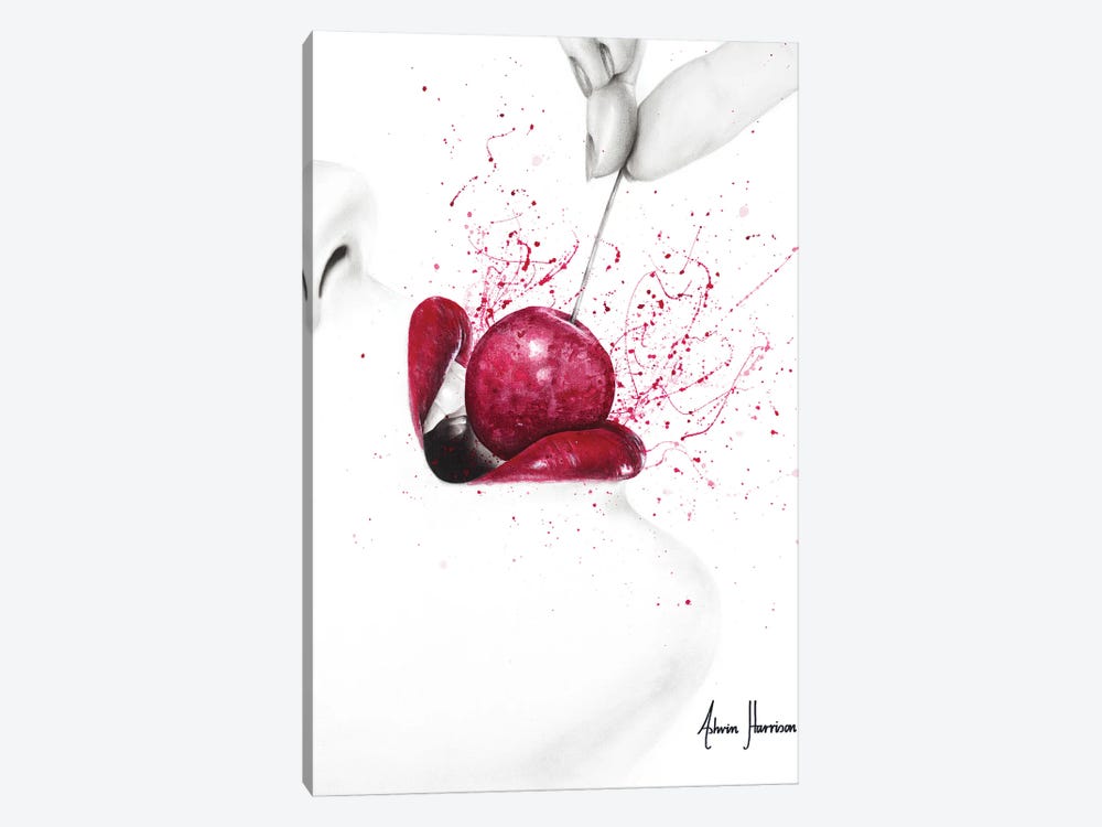 Little Sweet Cherry by Ashvin Harrison 1-piece Canvas Art Print