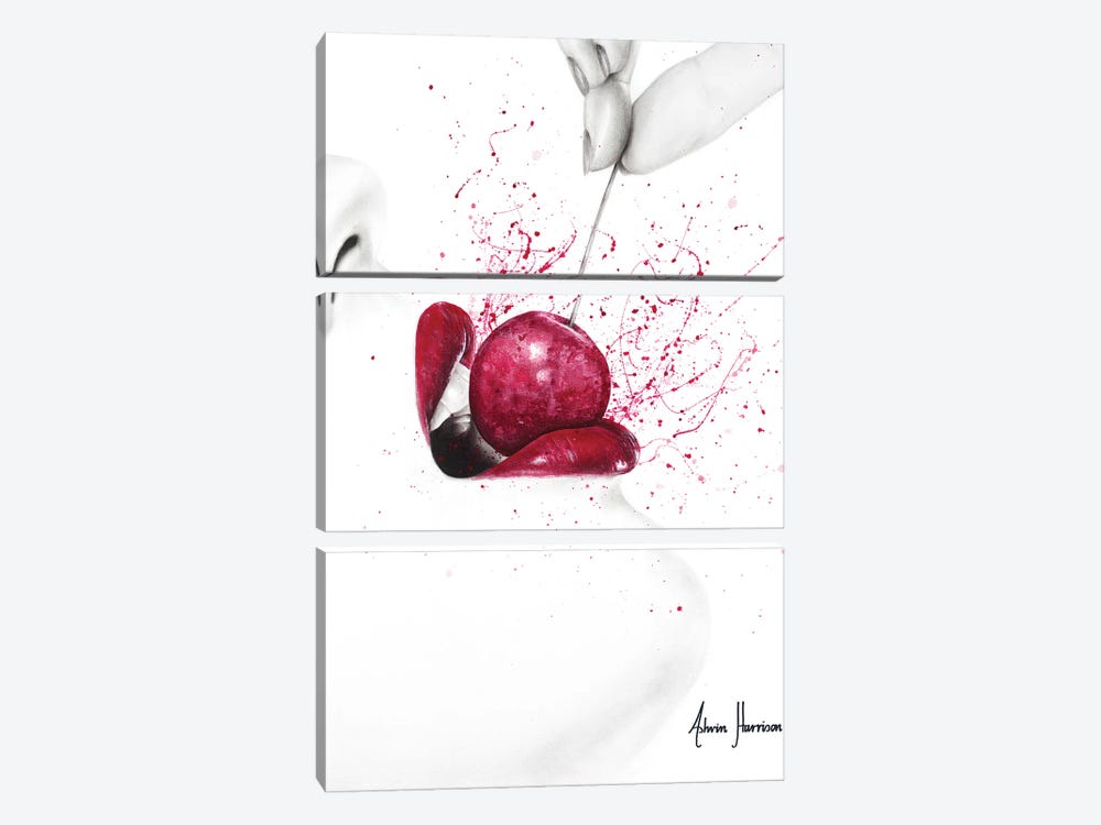Little Sweet Cherry by Ashvin Harrison 3-piece Canvas Print