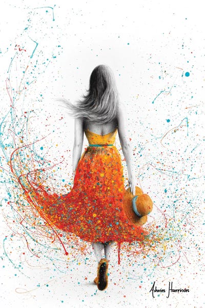 Her Sunset Walk by Ashvin Harrison canvas print