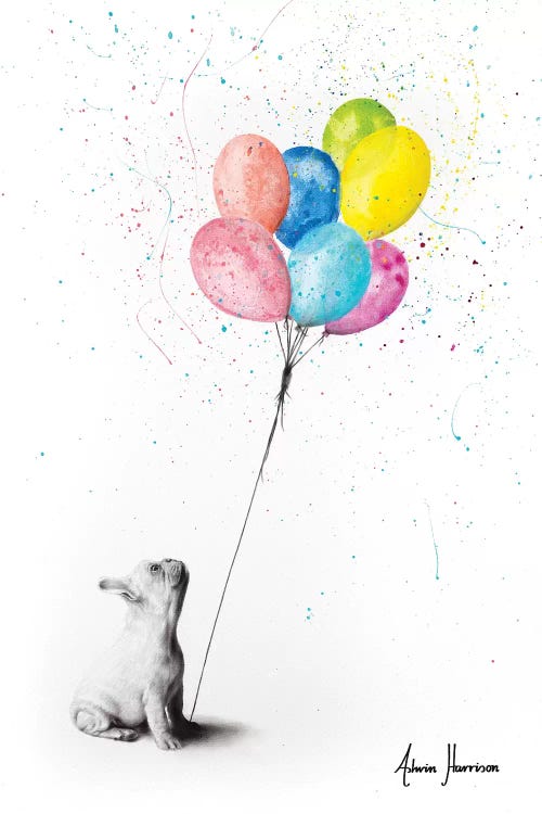 The French Bulldog And The Balloons