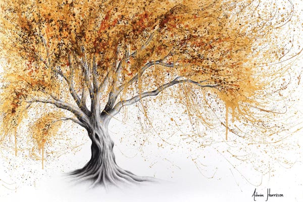 Hyper-Realistic & Detailed Drawings: Golden Glow Tree by Ashvin Harrison