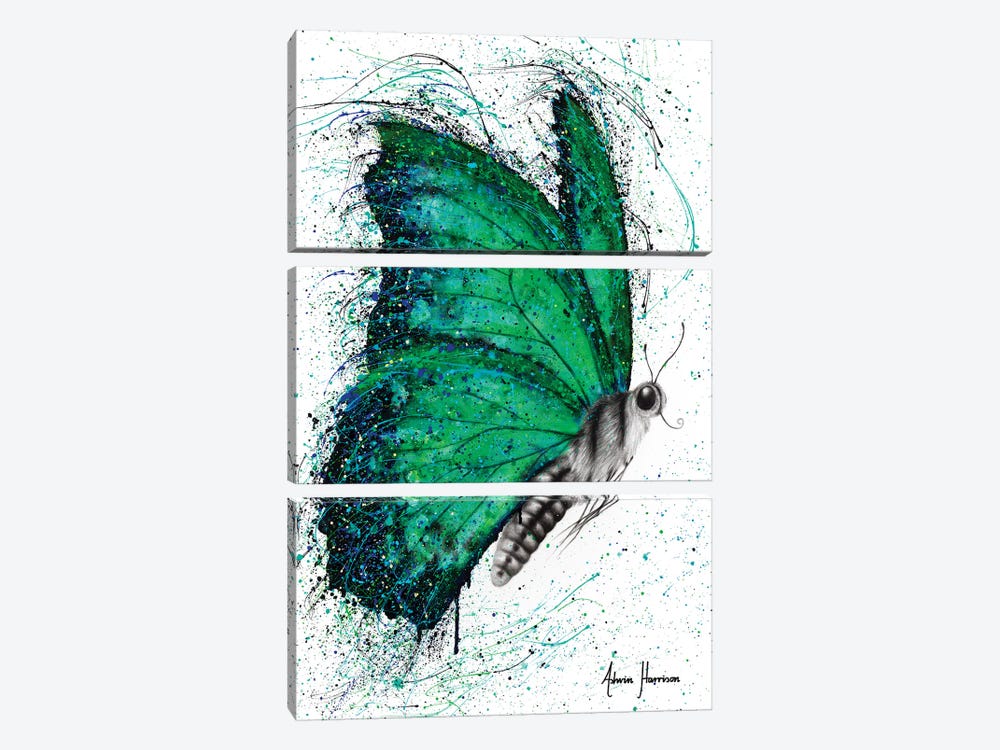 Emerald City Butterfly by Ashvin Harrison 3-piece Canvas Art