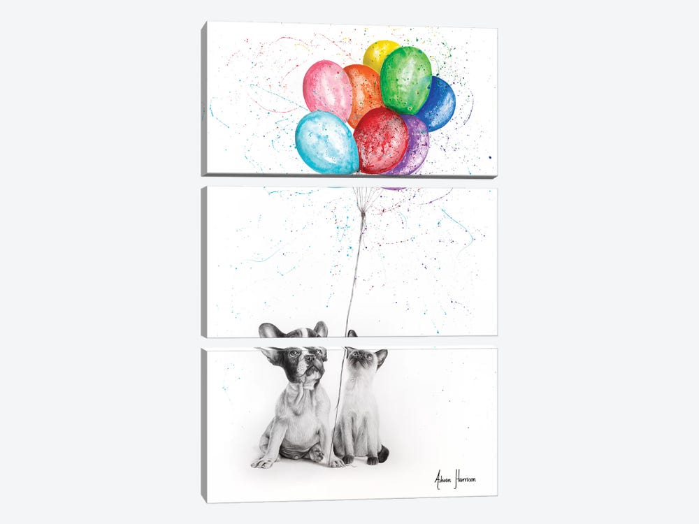The Eight Balloons by Ashvin Harrison 3-piece Canvas Wall Art