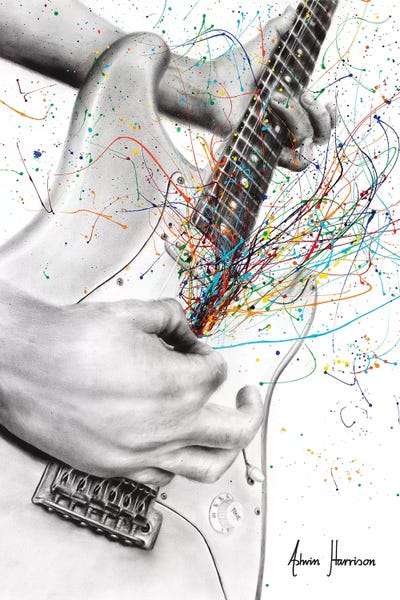 Hyper-Realistic & Detailed Drawings: The Guitar Solo by Ashvin Harrison