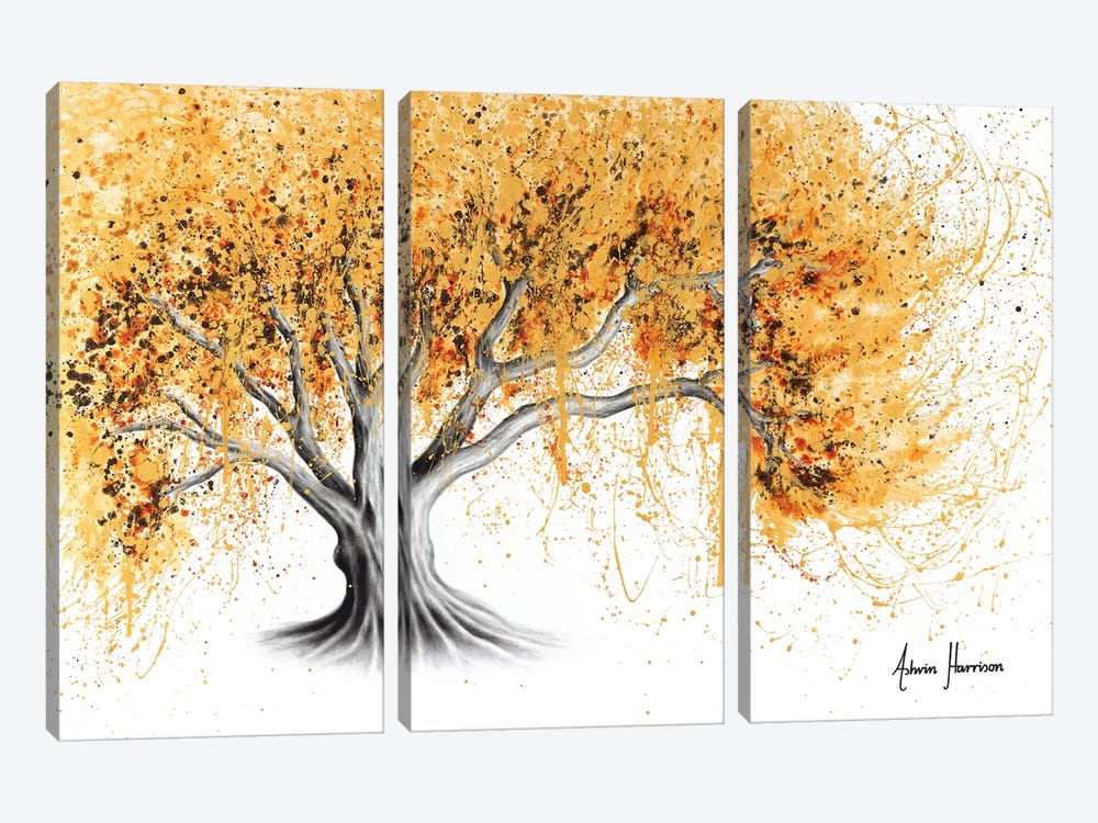 The Golden Tree by Ashvin Harrison 3-piece Canvas Art Print