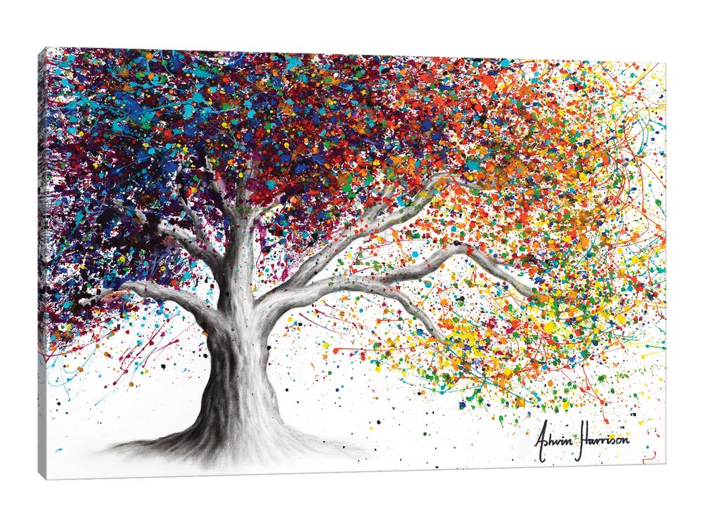 tree drawings colour