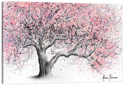 Taffy Blossom Tree Canvas Art Print - Hyper-Realistic & Detailed Drawings