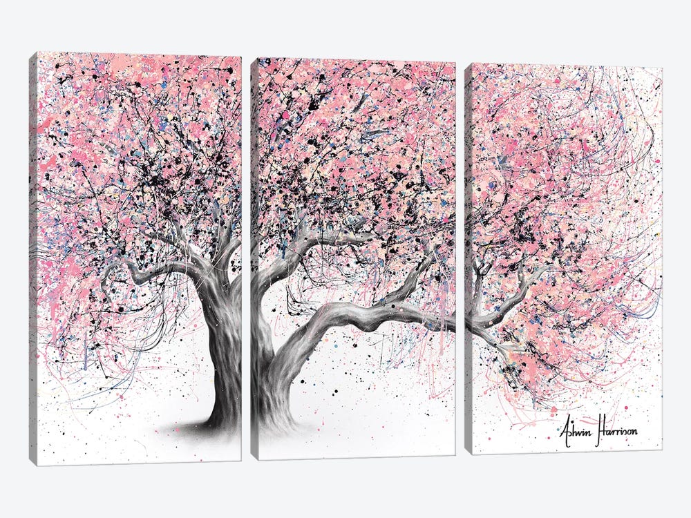 Taffy Blossom Tree by Ashvin Harrison 3-piece Canvas Wall Art