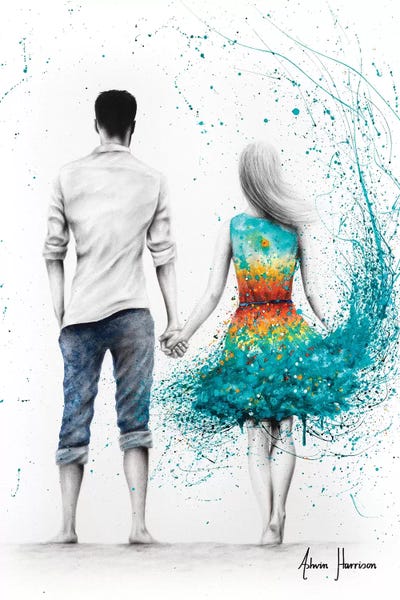 Hyper-Realistic & Detailed Drawings: Ocean Sunset Love by Ashvin Harrison