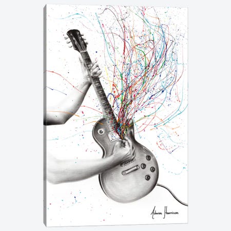 The Star Guitar Canvas Print #VIN472} by Ashvin Harrison Canvas Wall Art