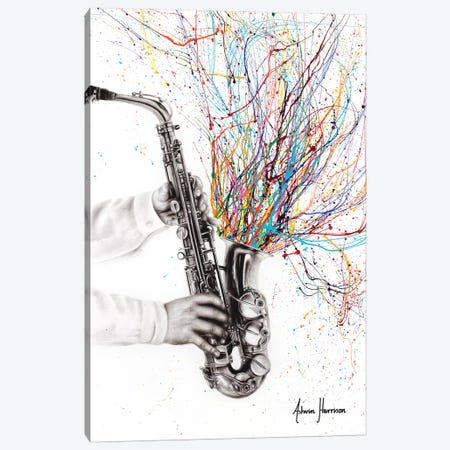 The Jazz Saxophone Canvas Print #VIN475} by Ashvin Harrison Canvas Print
