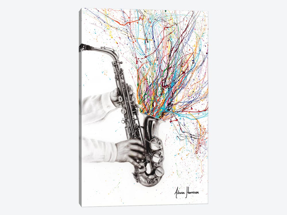 The Jazz Saxophone by Ashvin Harrison 1-piece Canvas Print