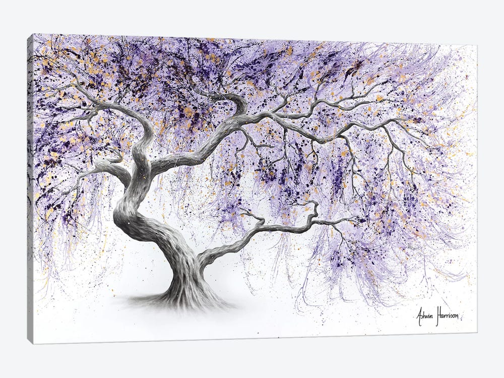 Purple Prosperity Tree by Ashvin Harrison 1-piece Canvas Art