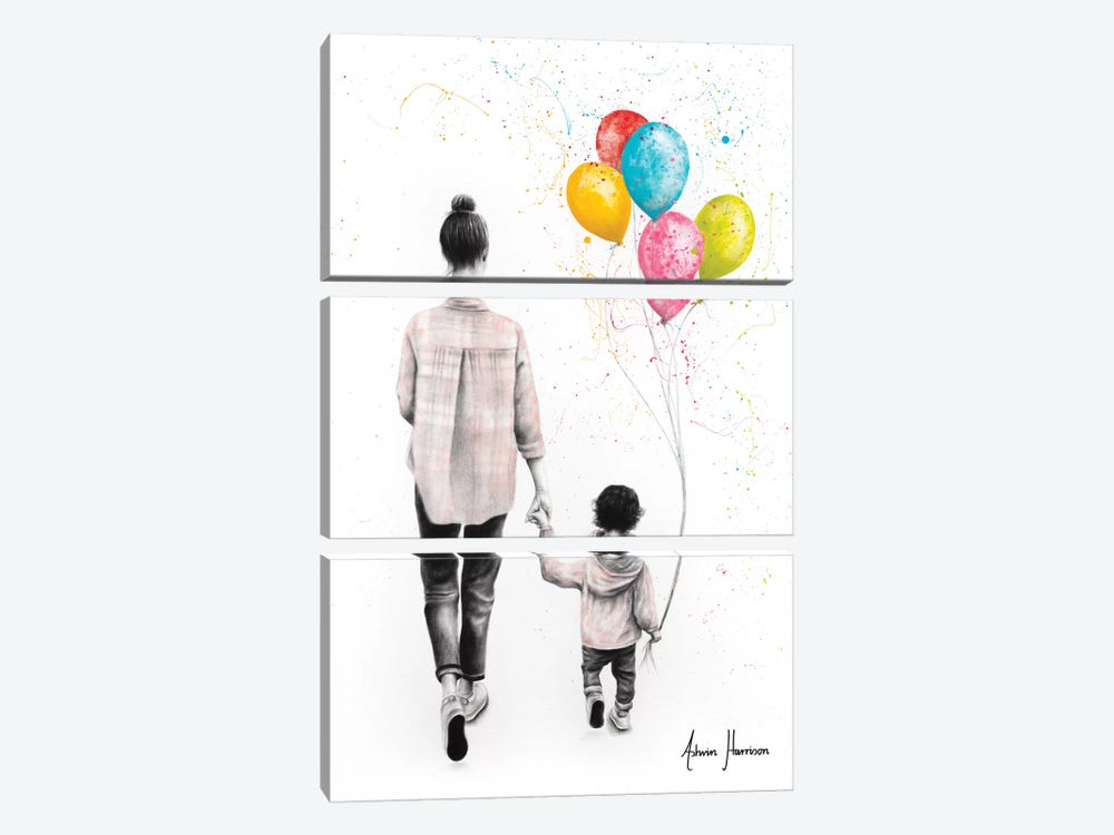 A Beautiful Day Together by Ashvin Harrison 3-piece Canvas Wall Art