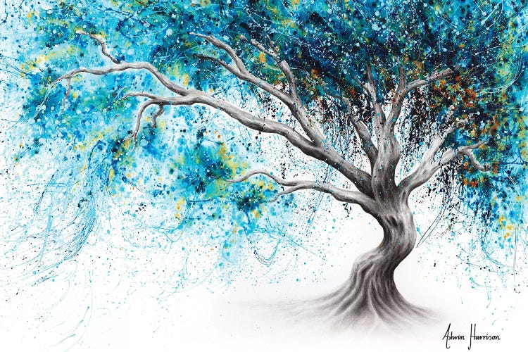 Blue Crystal Dream Tree by Ashvin Harrison wall art