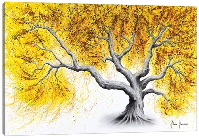 Sunshine Tree Canvas Art Print - Hyper-Realistic & Detailed Drawings