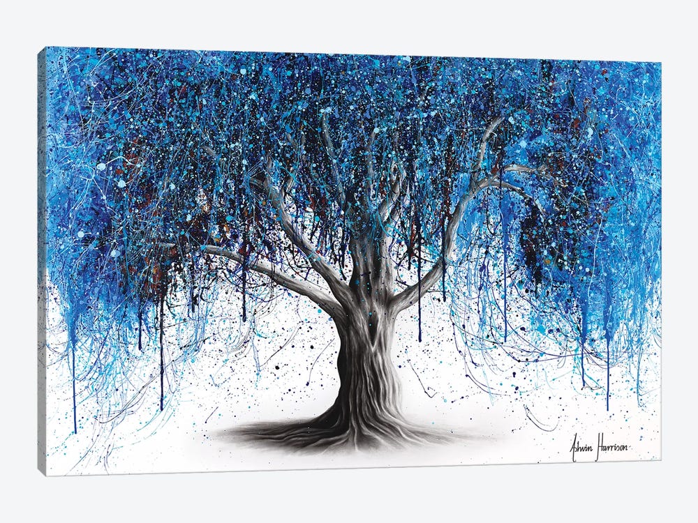 År krabbe etc Blue Midnight Tree Art Print by Ashvin Harrison | iCanvas
